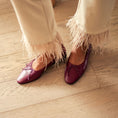 Load image into Gallery viewer, Leather Ballet Flats on model
