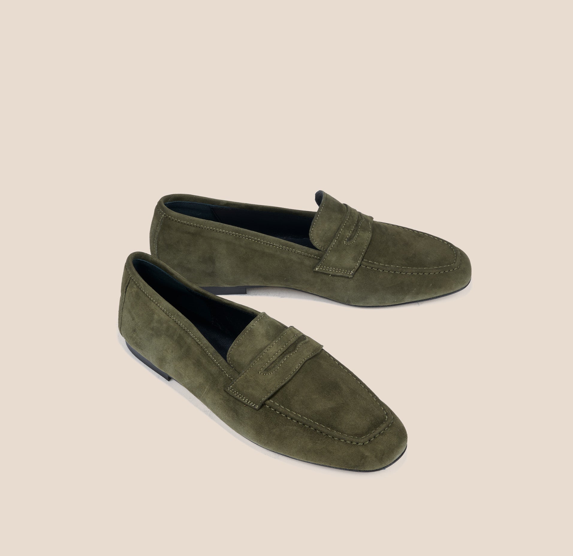 slim fit dress slacks Ugo Vasare-18077 Olive Green 14 Dress Shoe main image 1