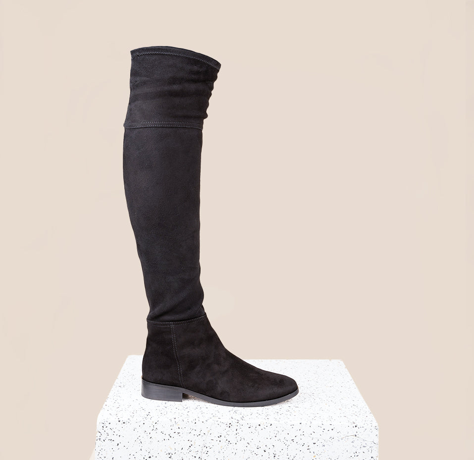 black suede dress boots womens Kimberley Discover the new Perfect Dress Bootie in luxurious black suede and featuring a 60mm stiletto heel Black suede low heel boots