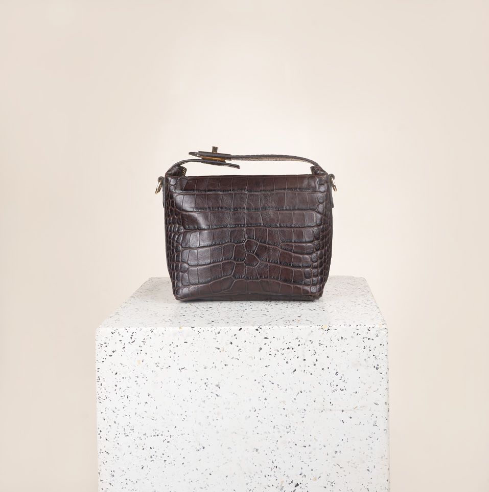 Amalfi crocodile handbag Gucci Brown in Crocodile - 25089832