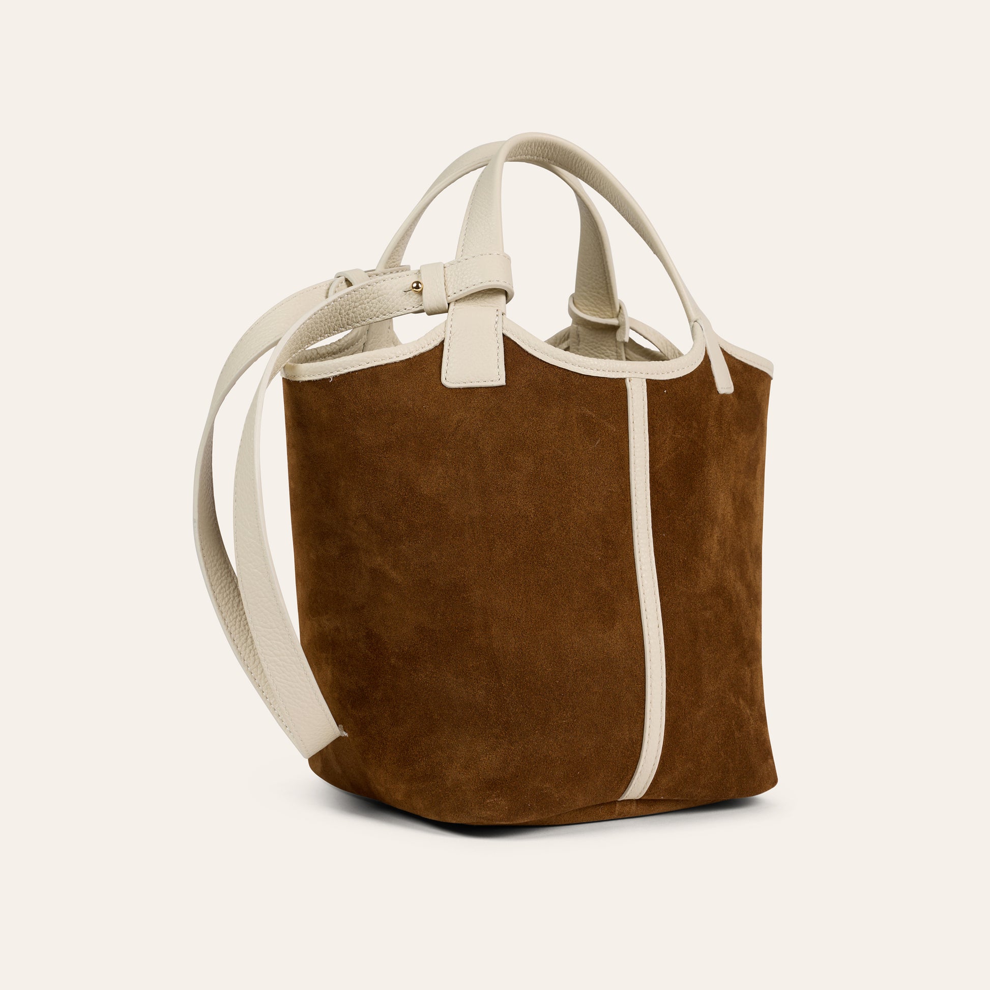 Portofino-Ivory/Amaretto Suede