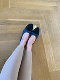 Load image into Gallery viewer, Denim ballet flats on model
