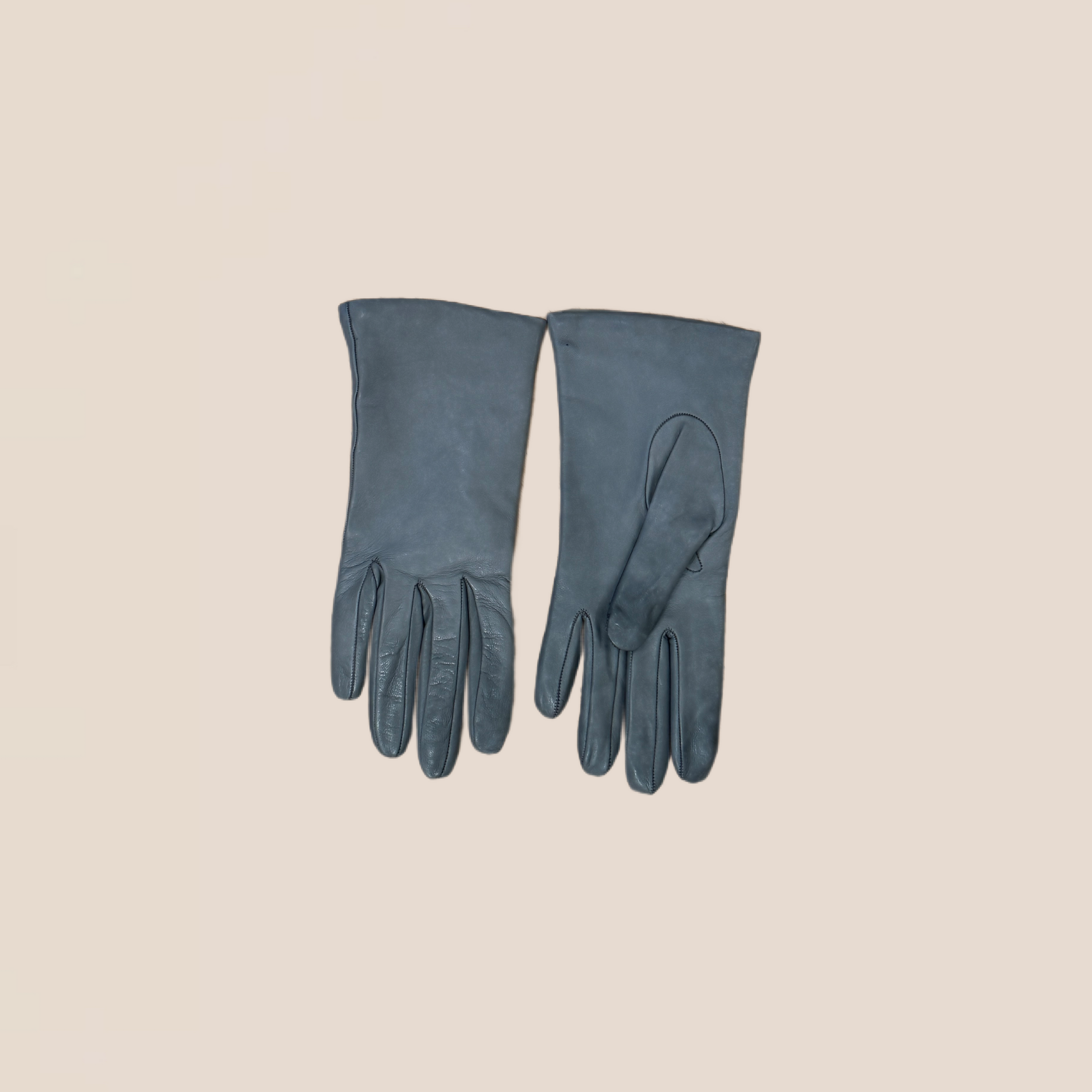 Leather Gloves - Gray