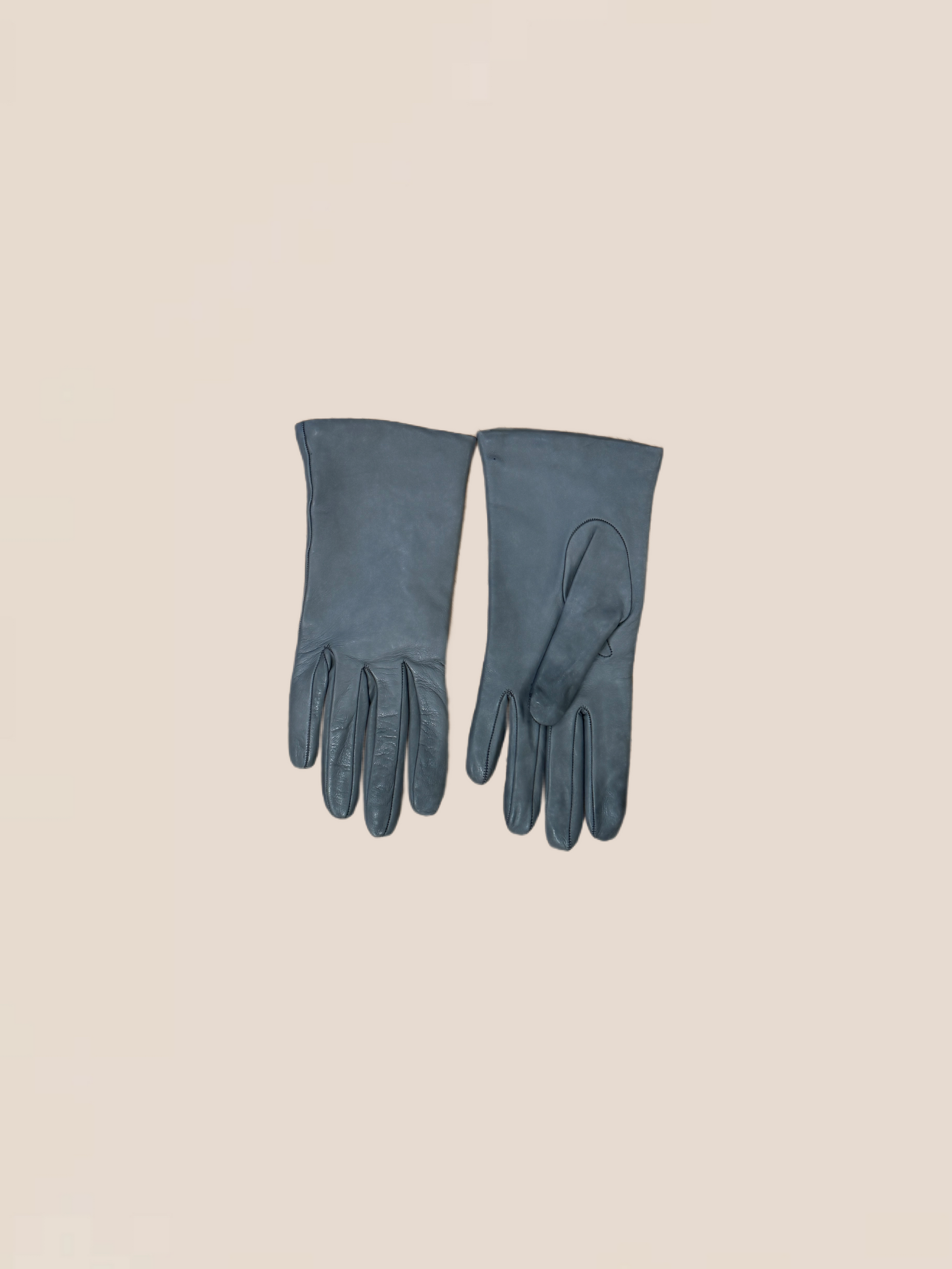 Leather Gloves - Gray