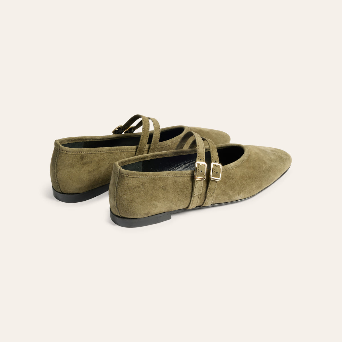 Cori 2 Buckle - Army Green Suede