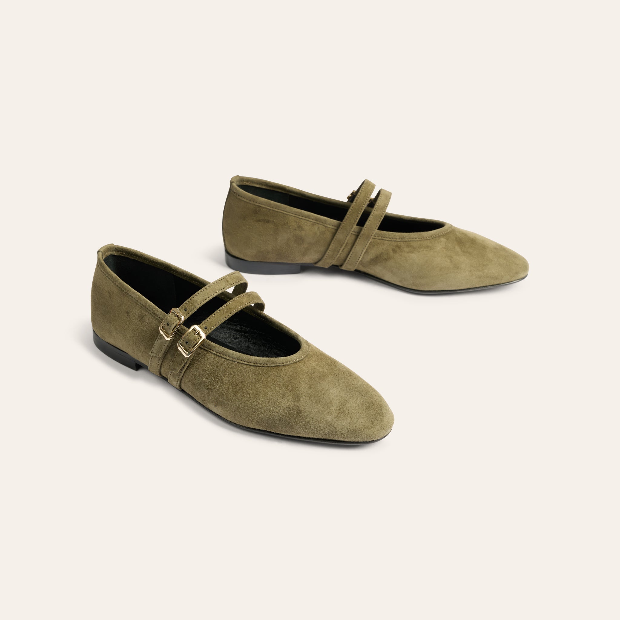 Cori 2 Buckle - Army Green Suede