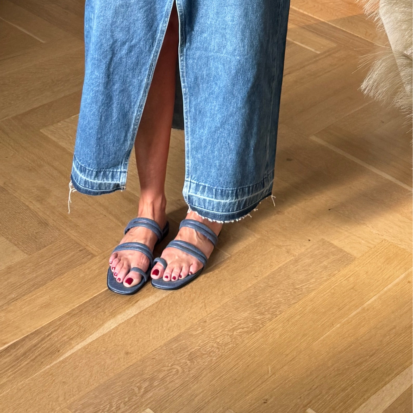 Sandals.
