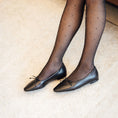 Load image into Gallery viewer, Como Italian Leather Ballet Flats in Black Leather Styled
