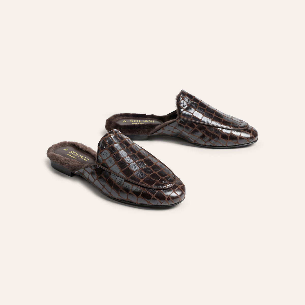 Alba Shearling - Chocolate Croc