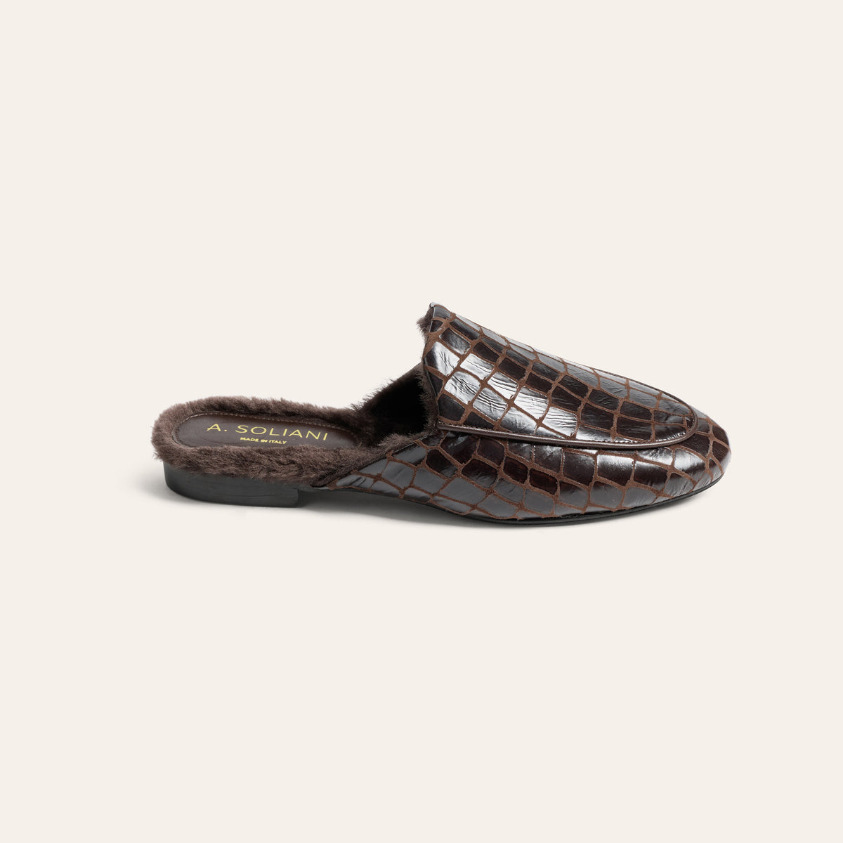Alba Shearling - Chocolate Croc
