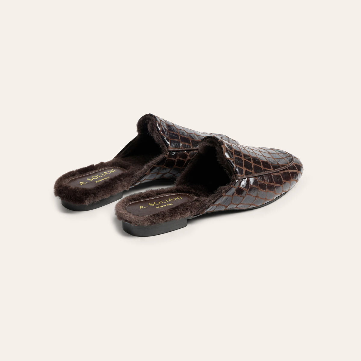 Alba Shearling - Chocolate Croc