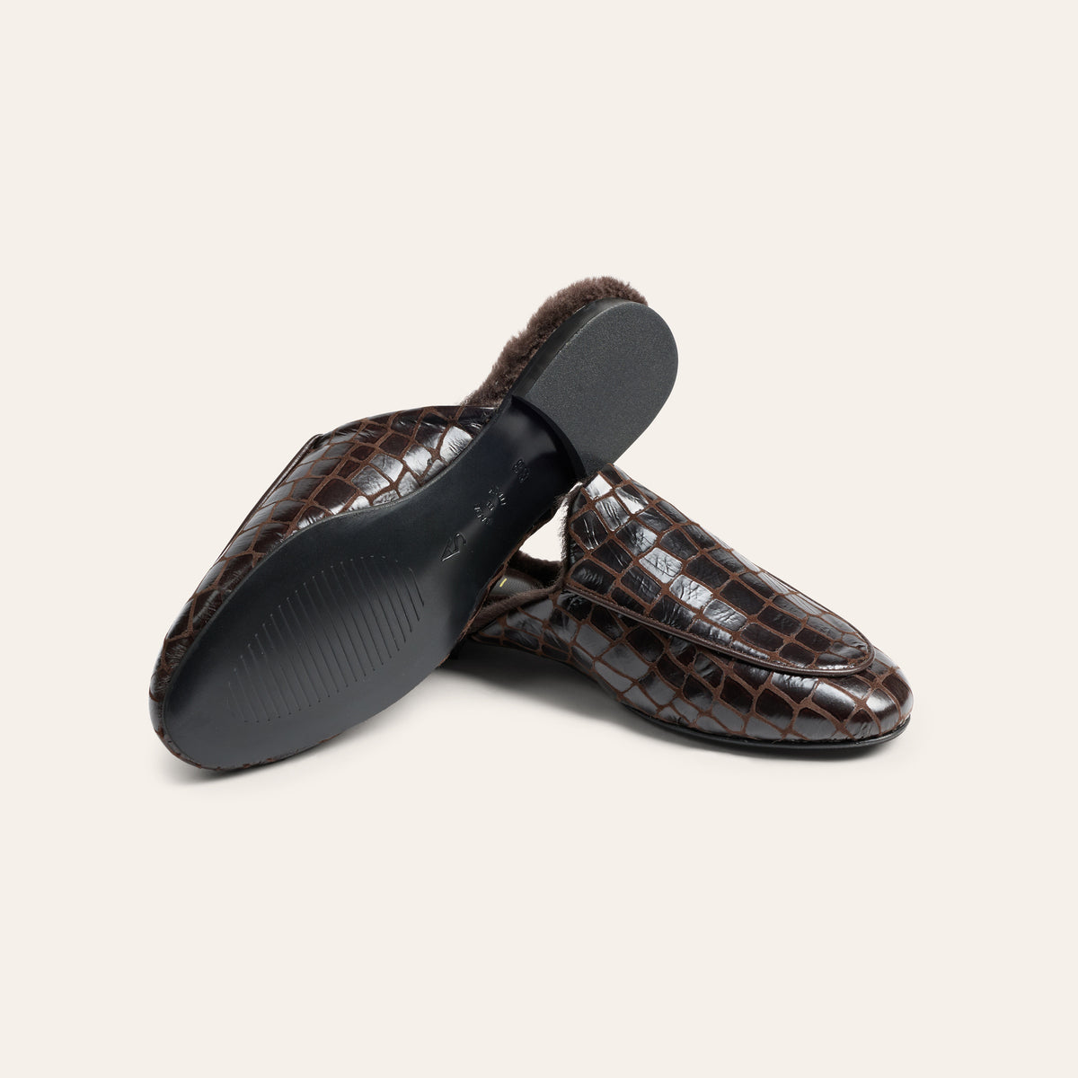 Alba Shearling - Chocolate Croc
