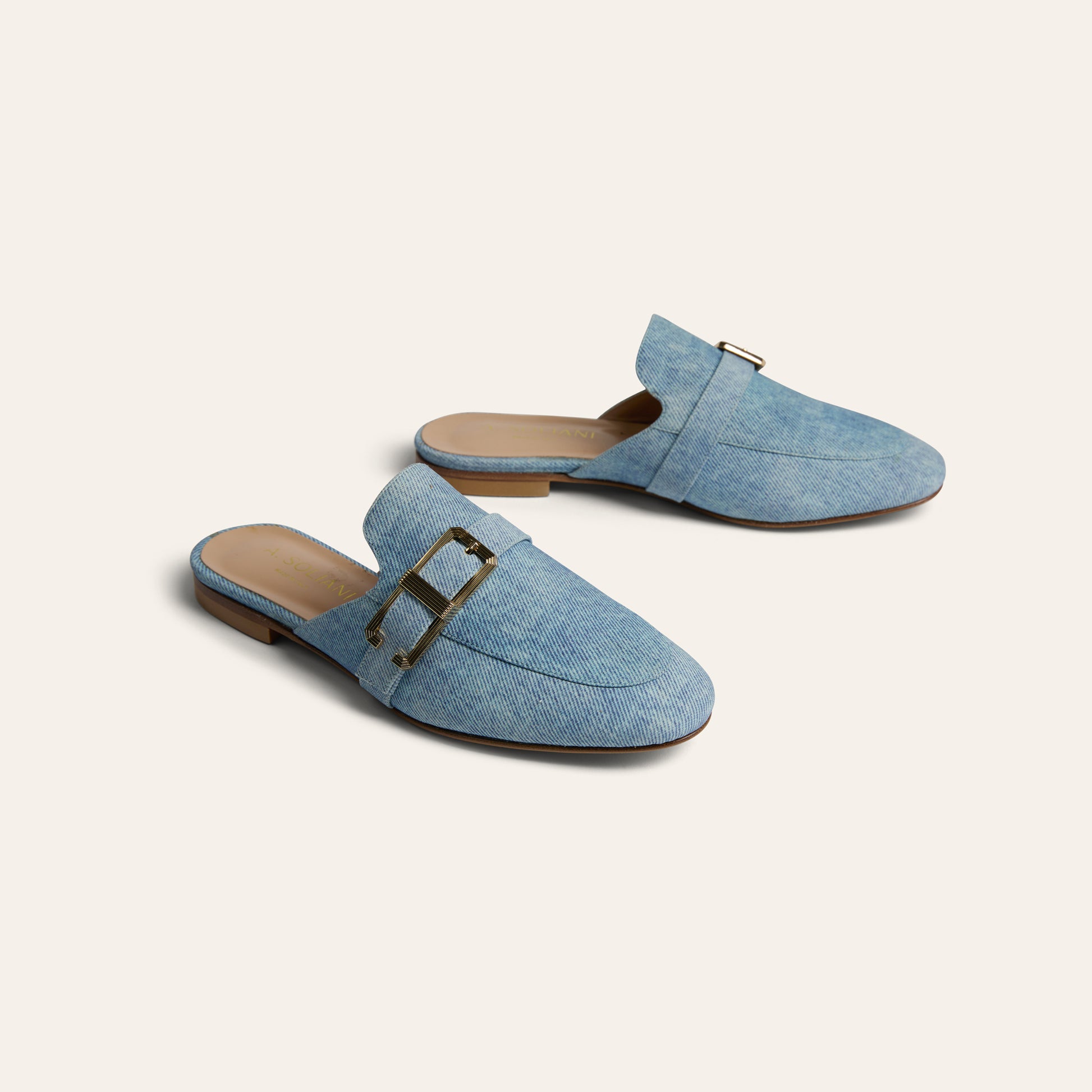 Alba Buckle - Denim Print