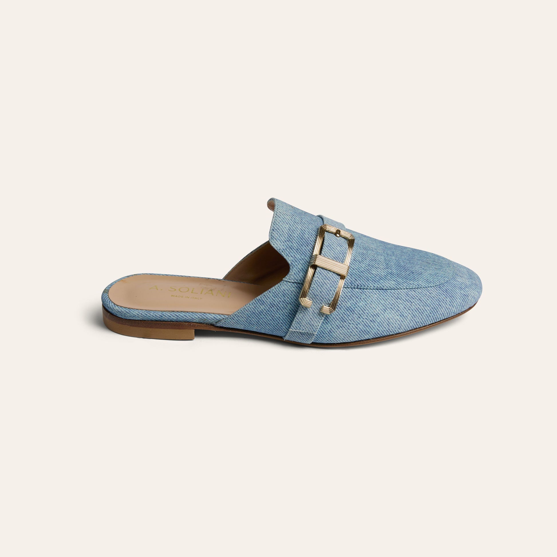 Alba Buckle - Denim Print