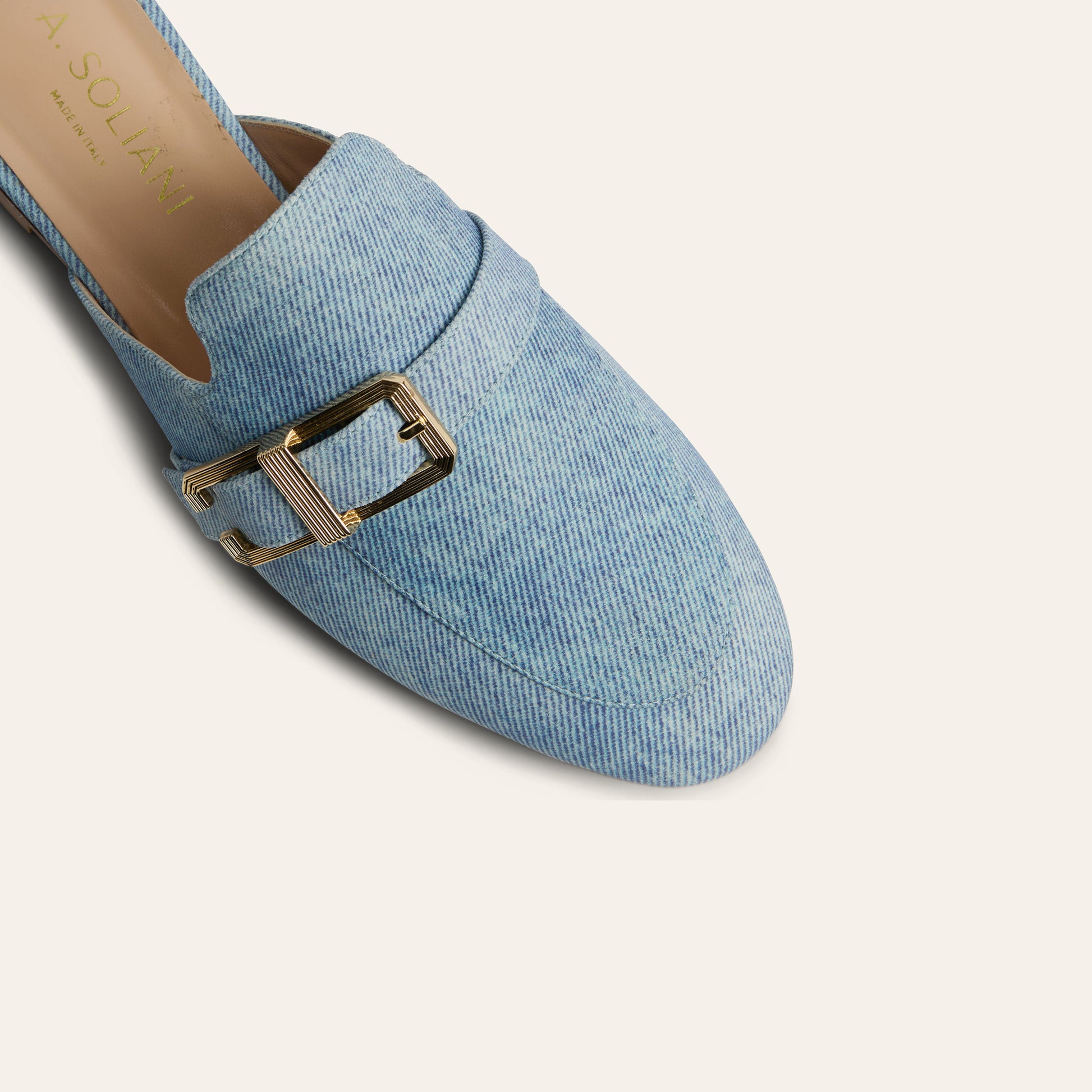 Alba Buckle - Denim Print