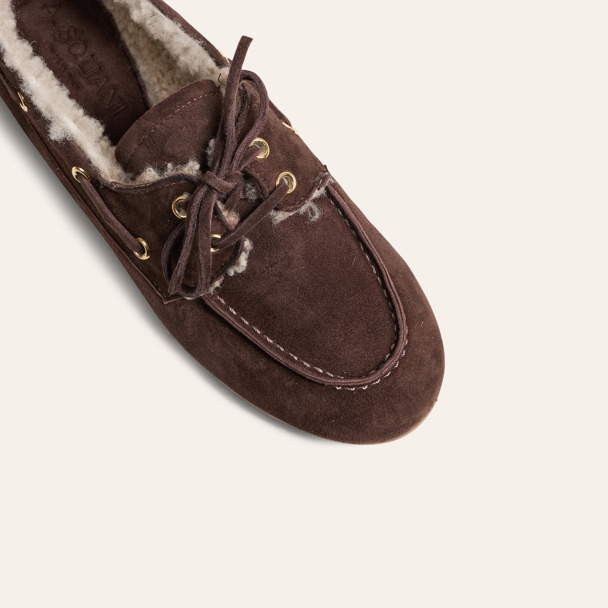 Barca Shearling - Chocolate suede