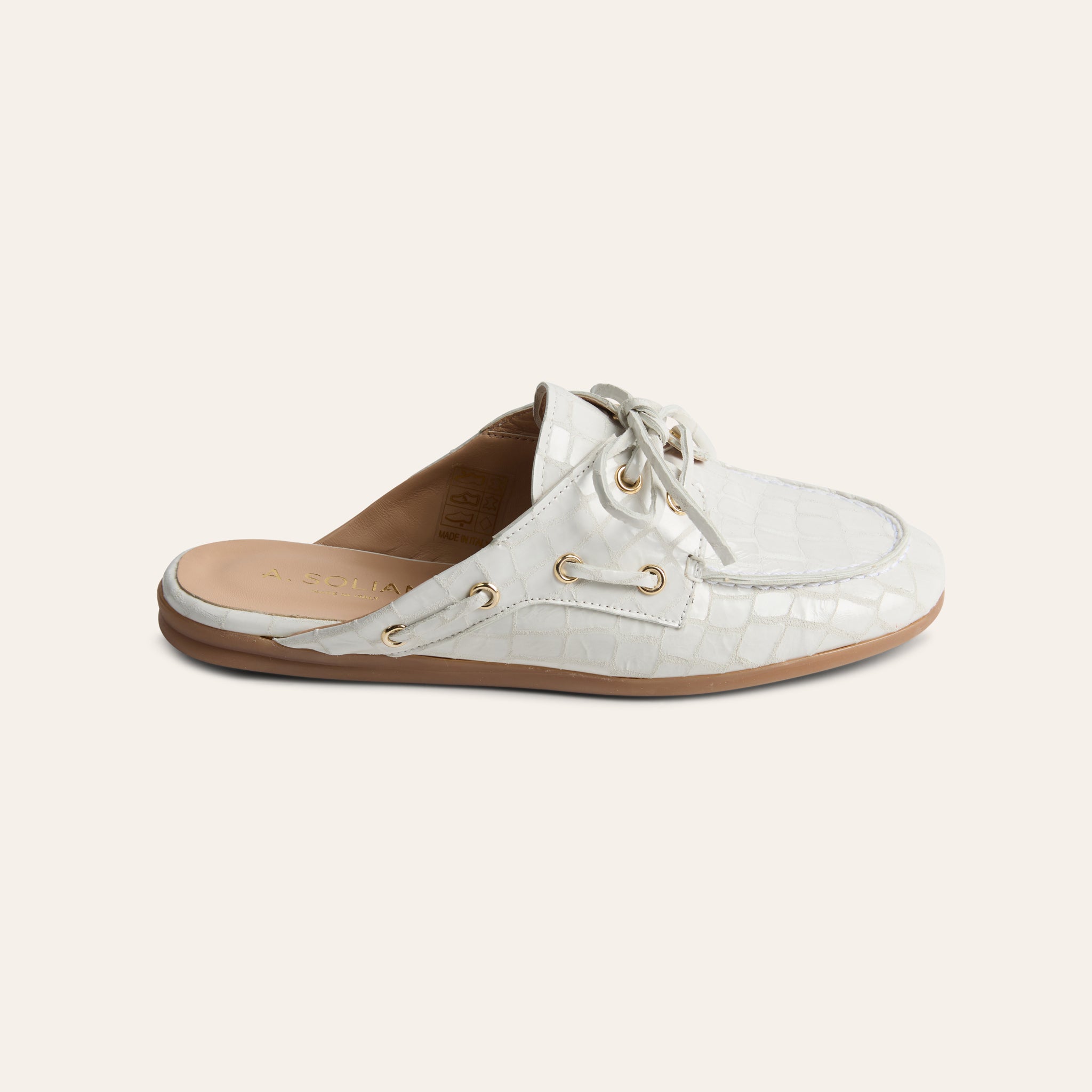 Barca Slide - Croc Ivory