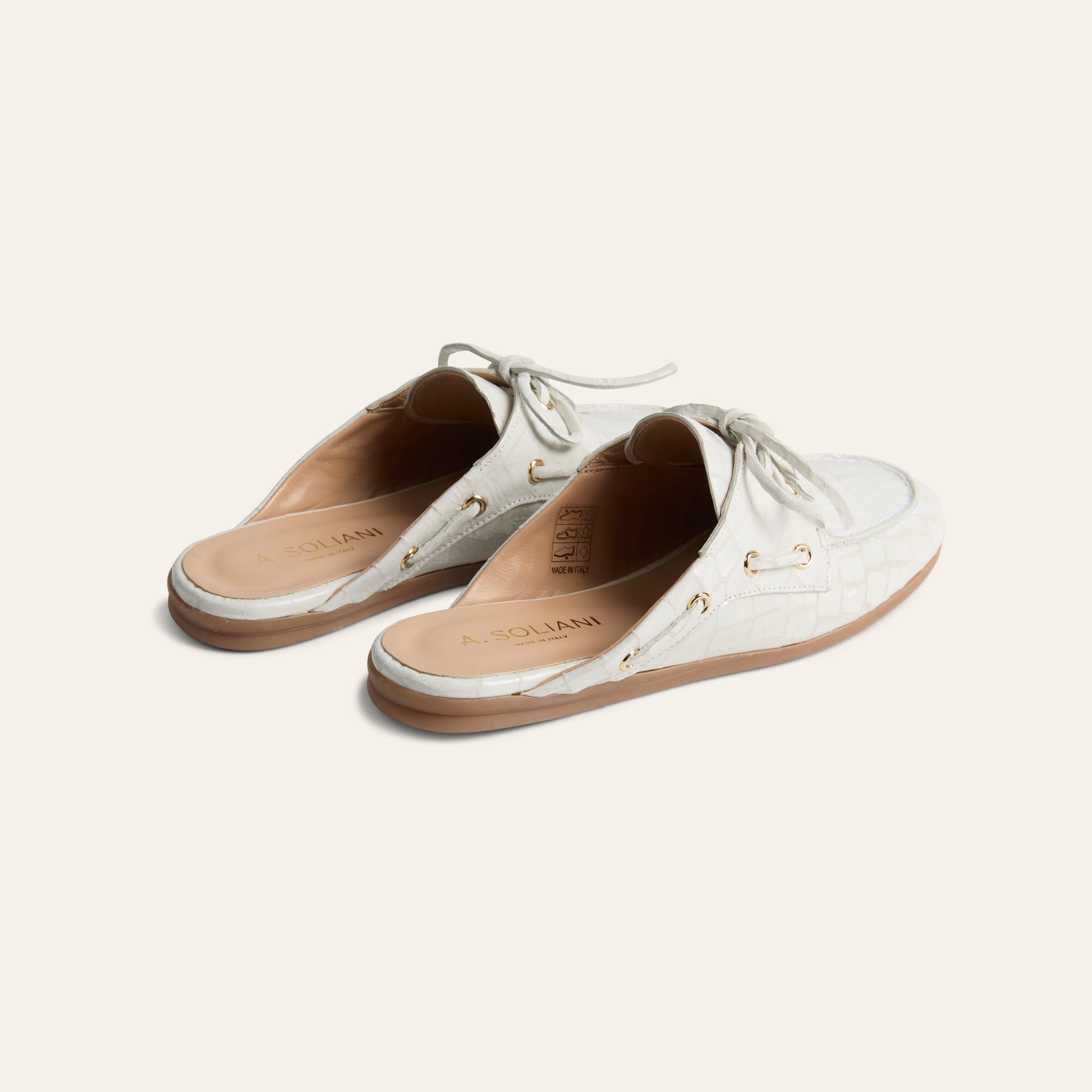 Barca Slide - Croc Ivory