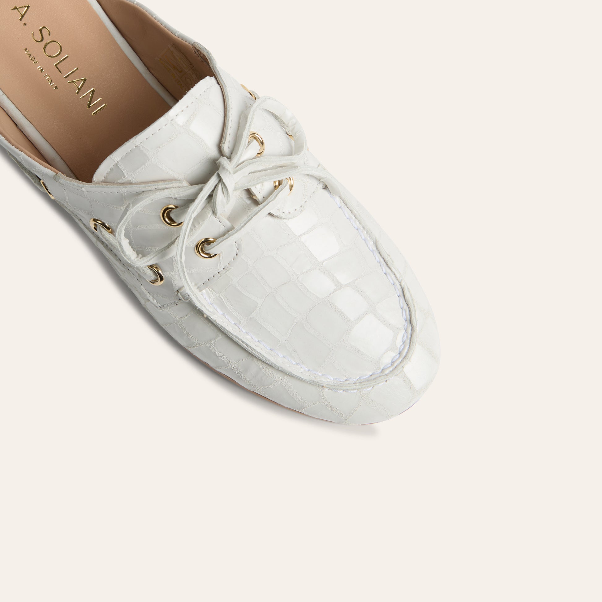 Barca Slide - Croc Ivory