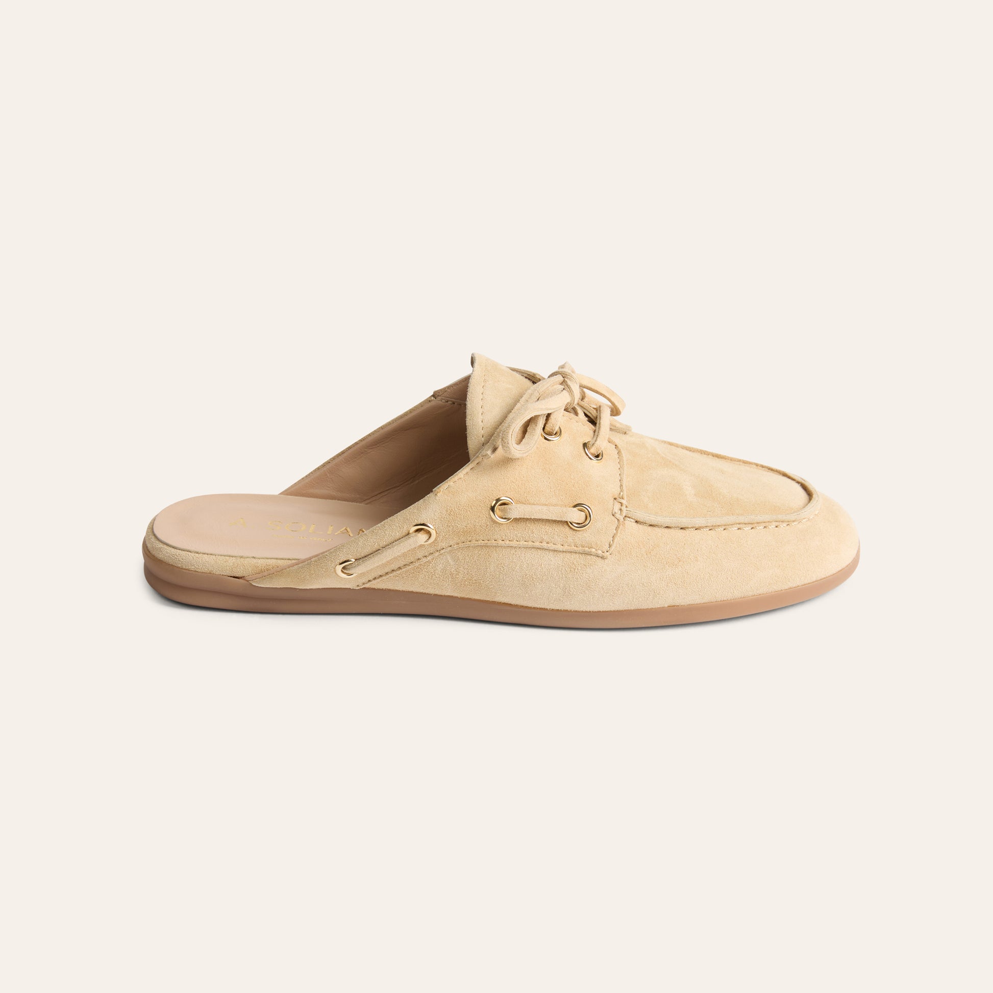 Barca Slide - Sand Suede