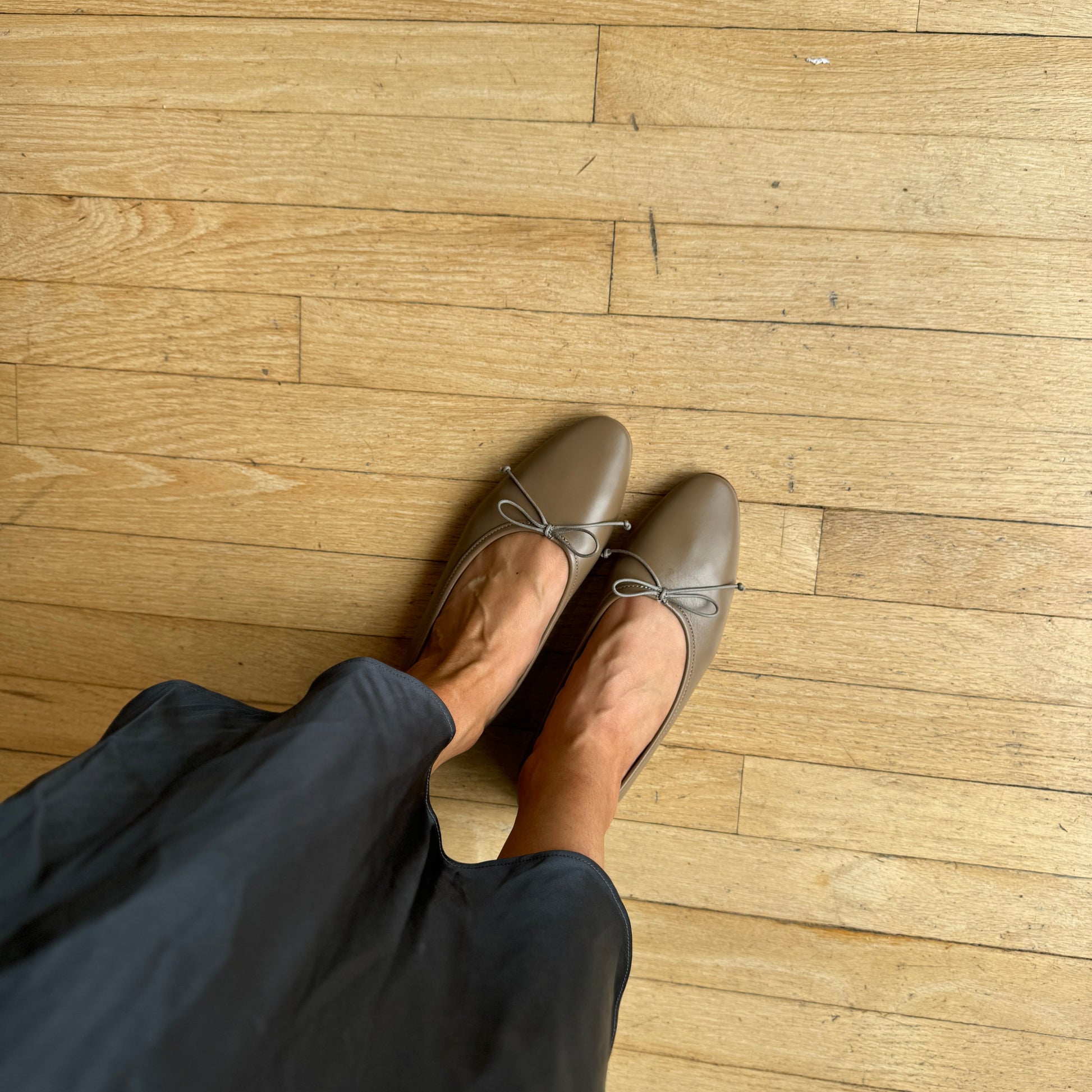 leather dress flats PEDRO