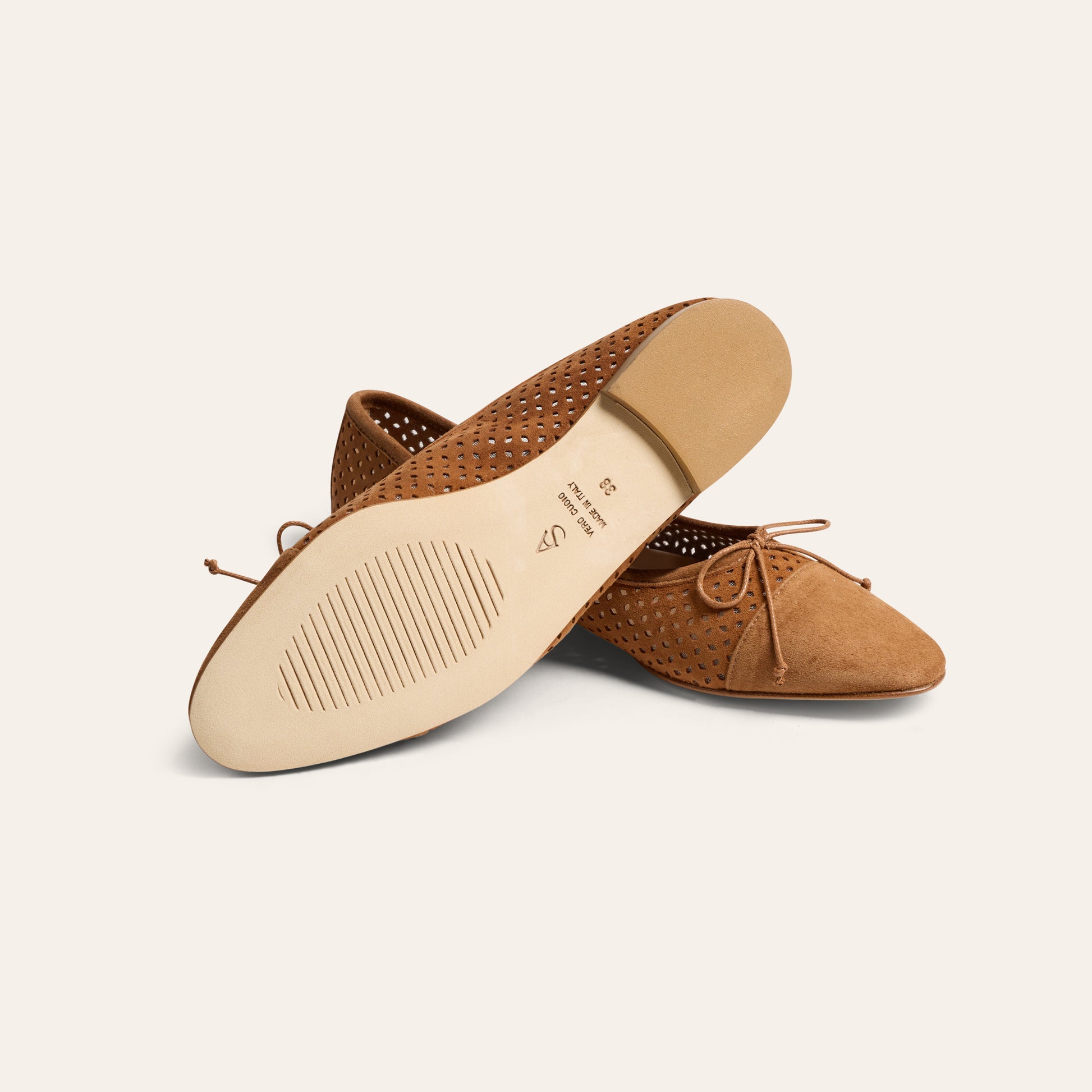 Como - Perforated Amaretto Suede