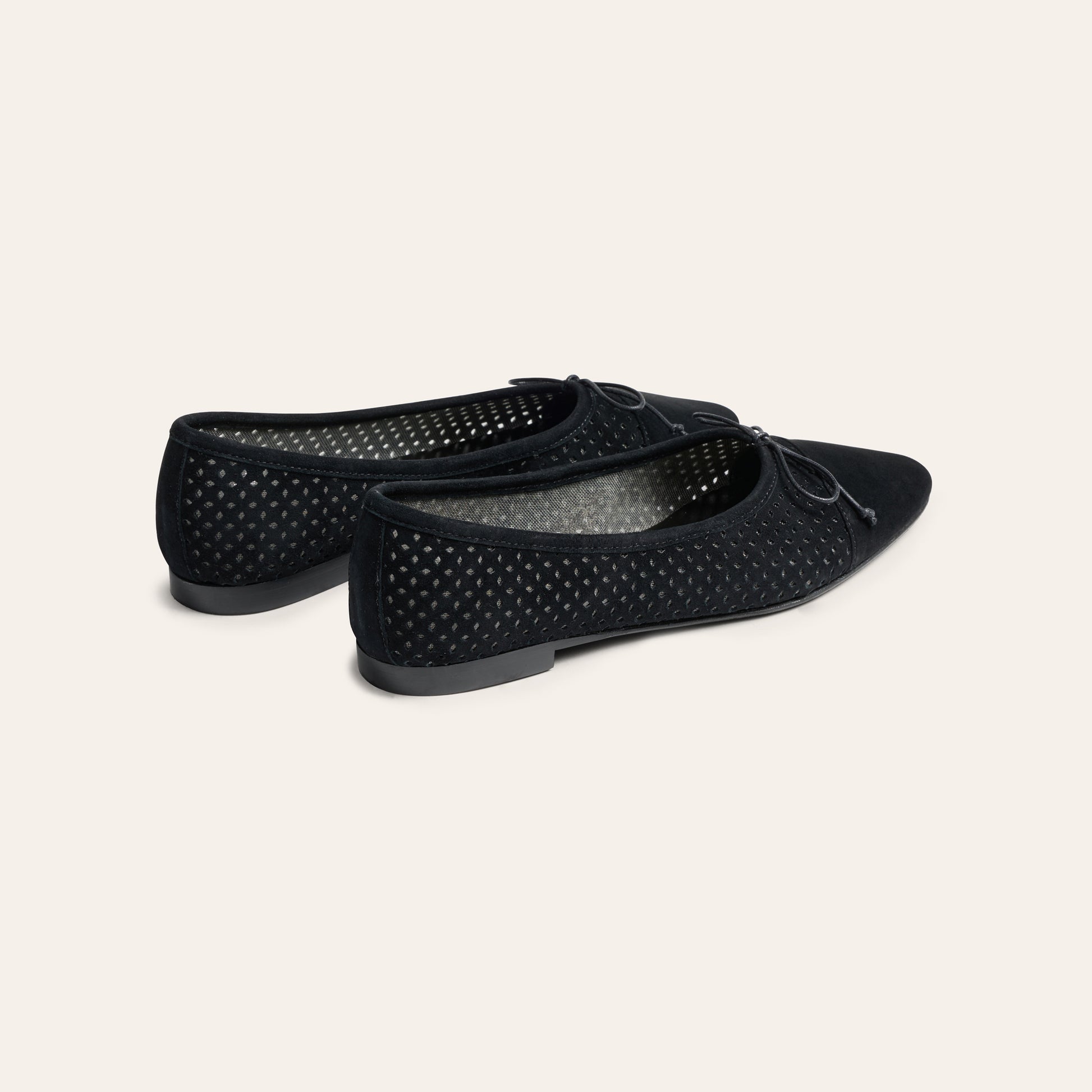 Como - Perforated Black Suede