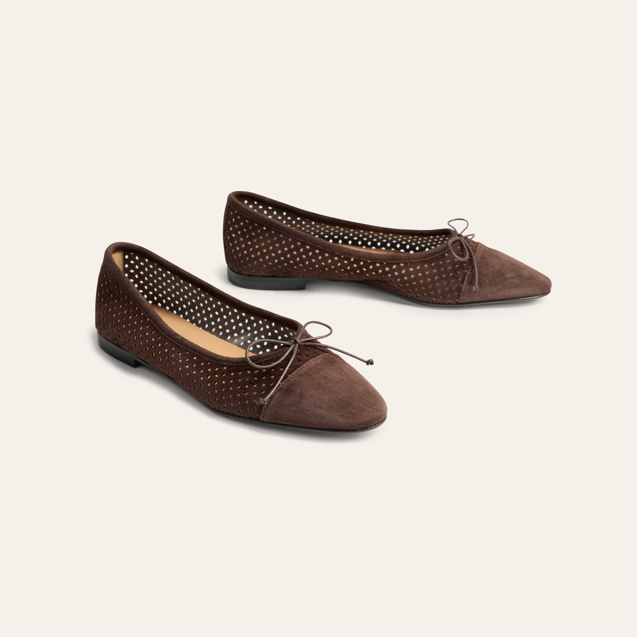 Como - Perforated Chocolate Suede