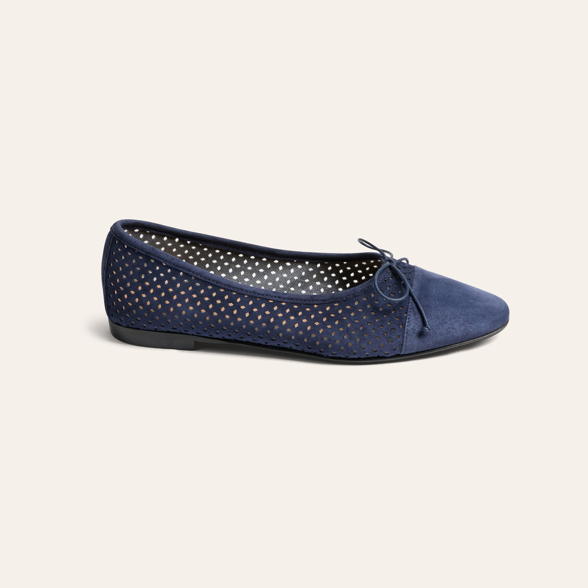 Como - Perforated Navy Suede