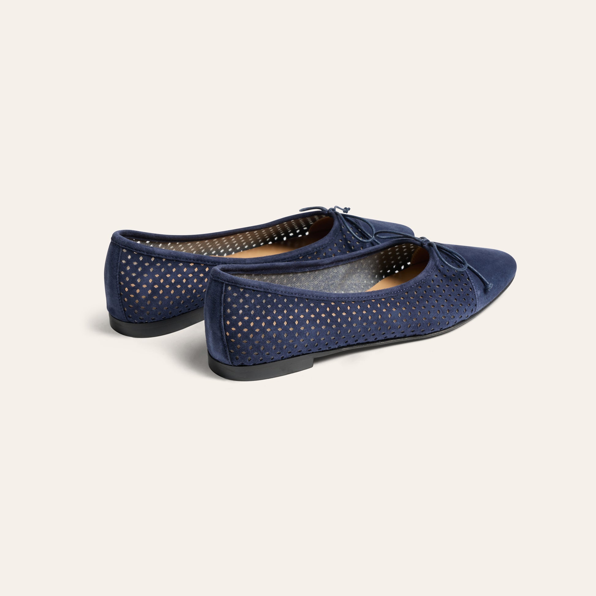 Como - Perforated Navy Suede