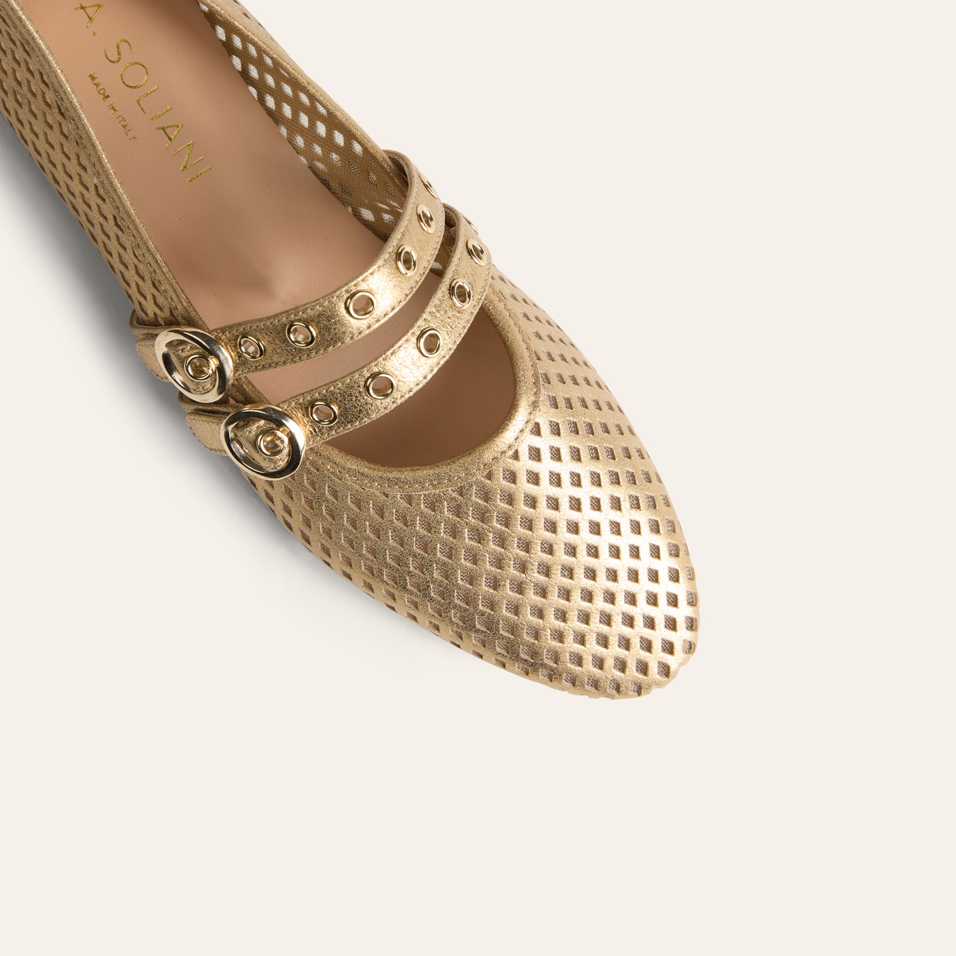 Como 2 Buckle  - Perforated Gold Foil