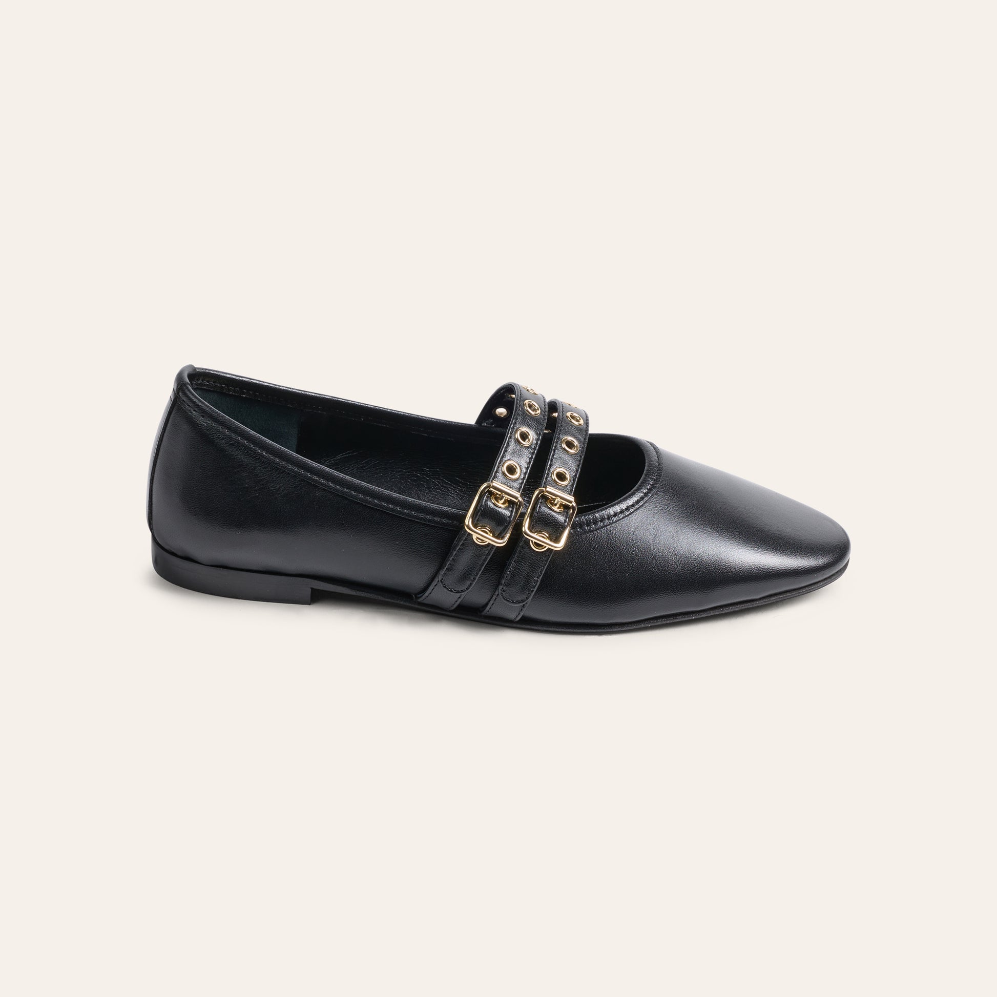 Como 2 Buckle - Black Leather