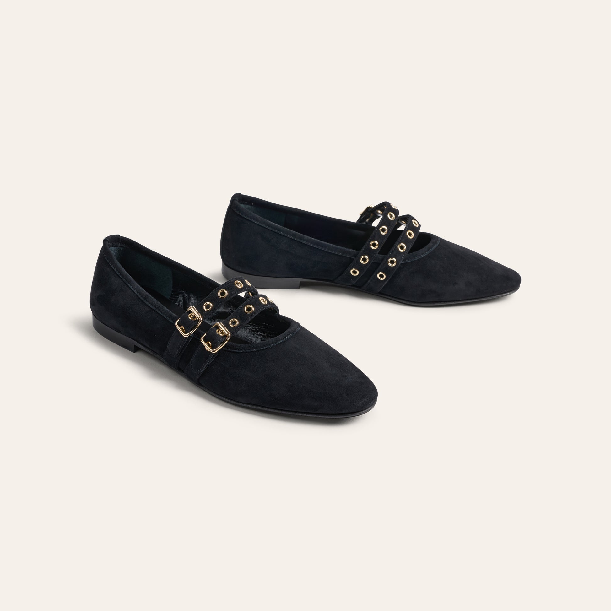Como 2 Buckle - Black Suede