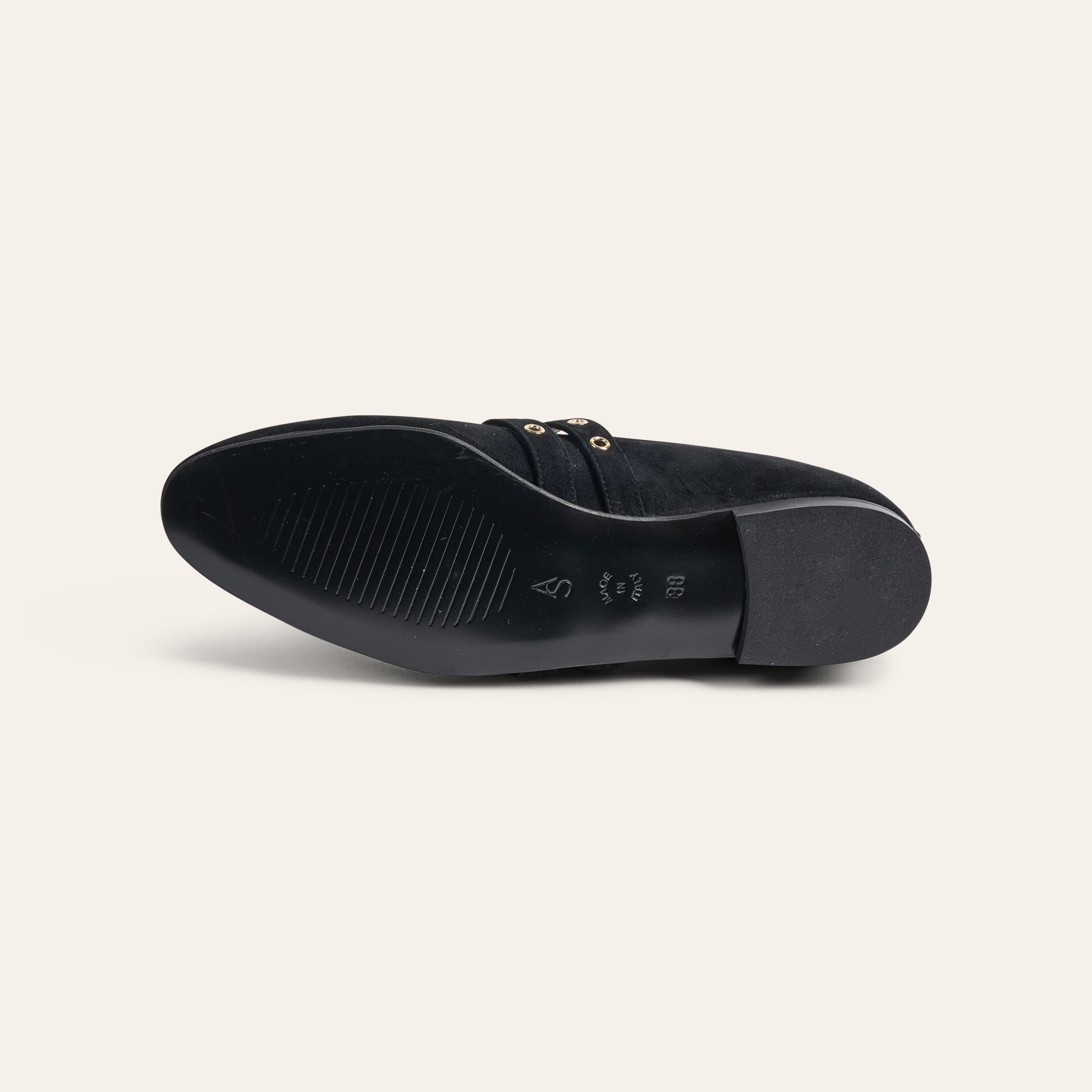 Como 2 Buckle - Black Suede