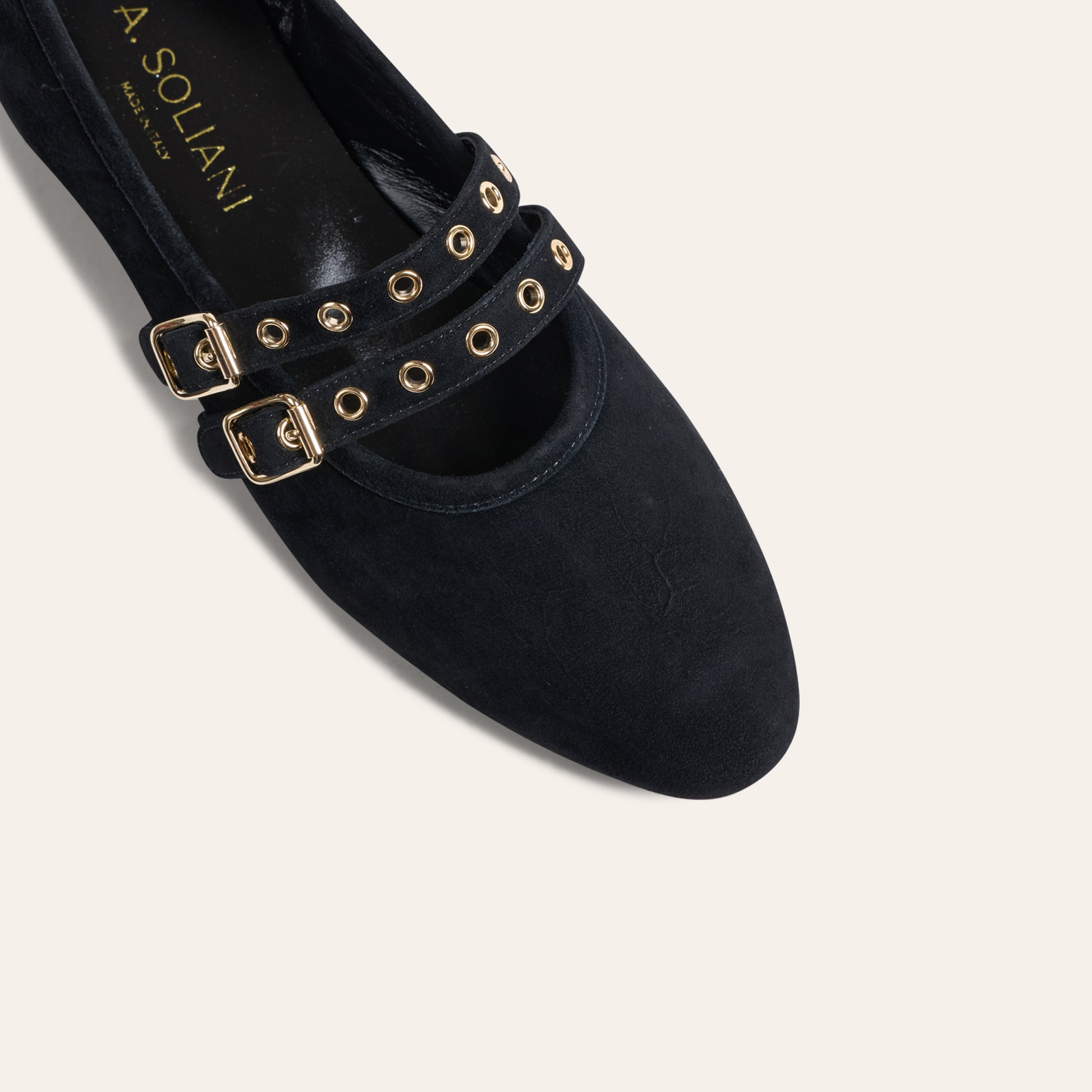 Como 2 Buckle - Black Suede