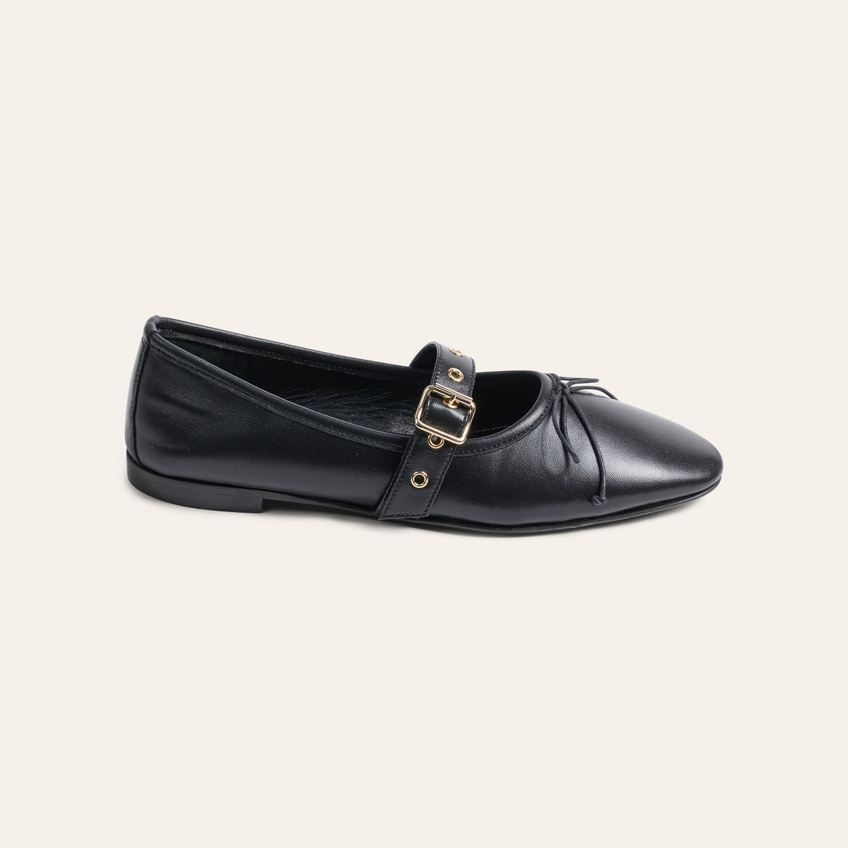 Como Buckle - Black Leather