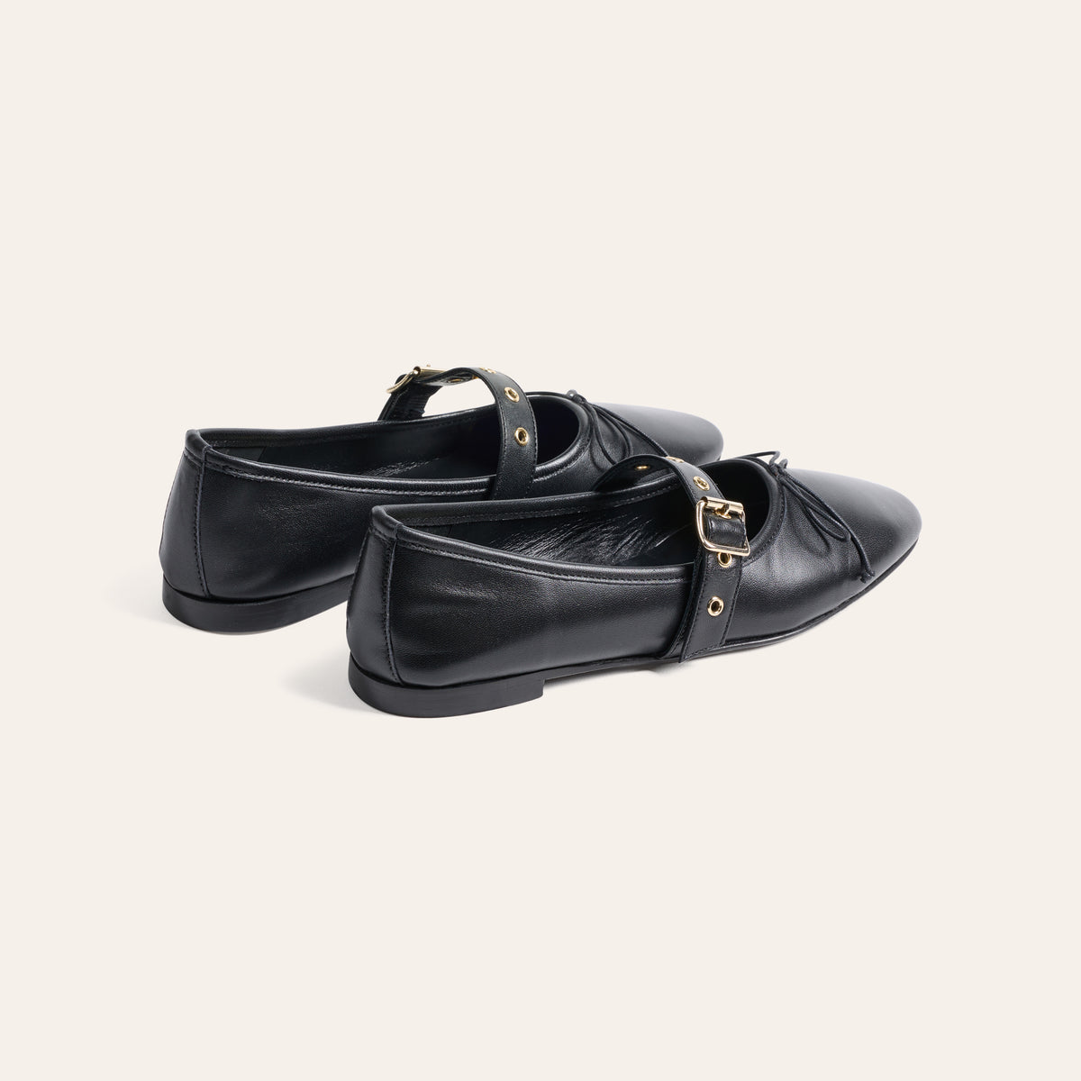 Como Buckle - Black Leather