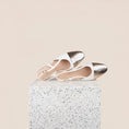 Load image into Gallery viewer, Capri White Gold Snake Leather Flats
