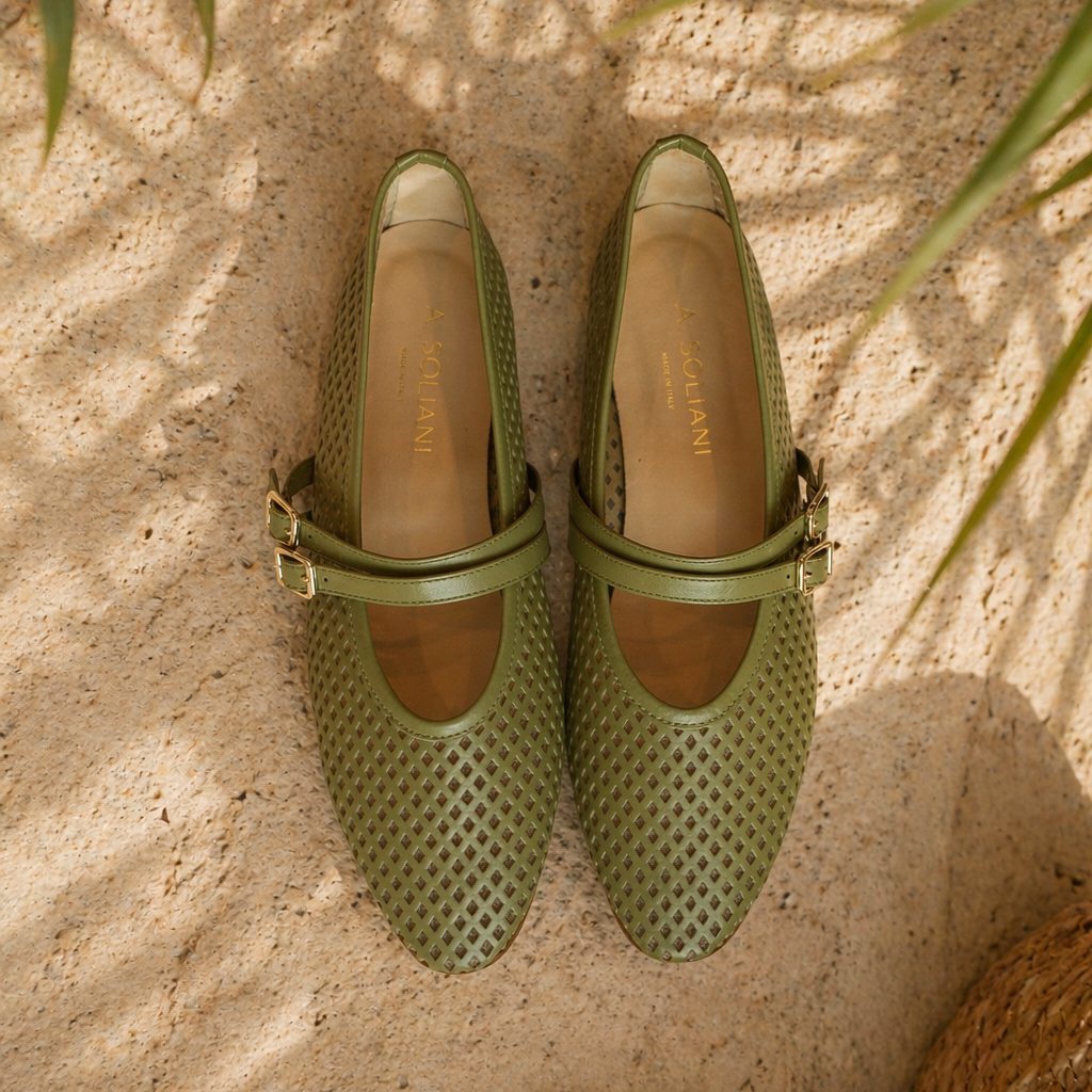 Cori 2 Buckle - Perforated Seafoam