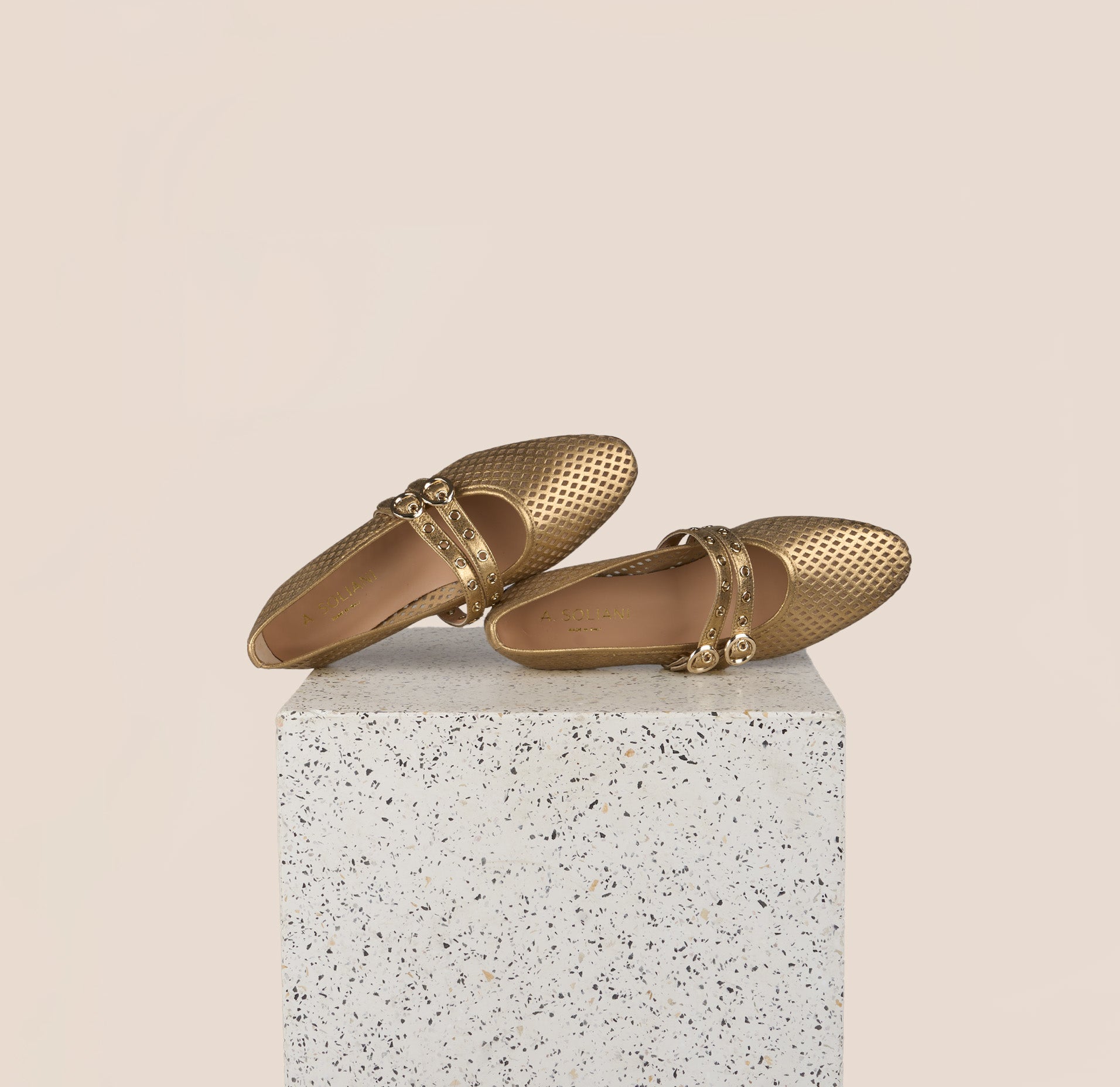 Como 2 Buckle - Perforated Gold Foil