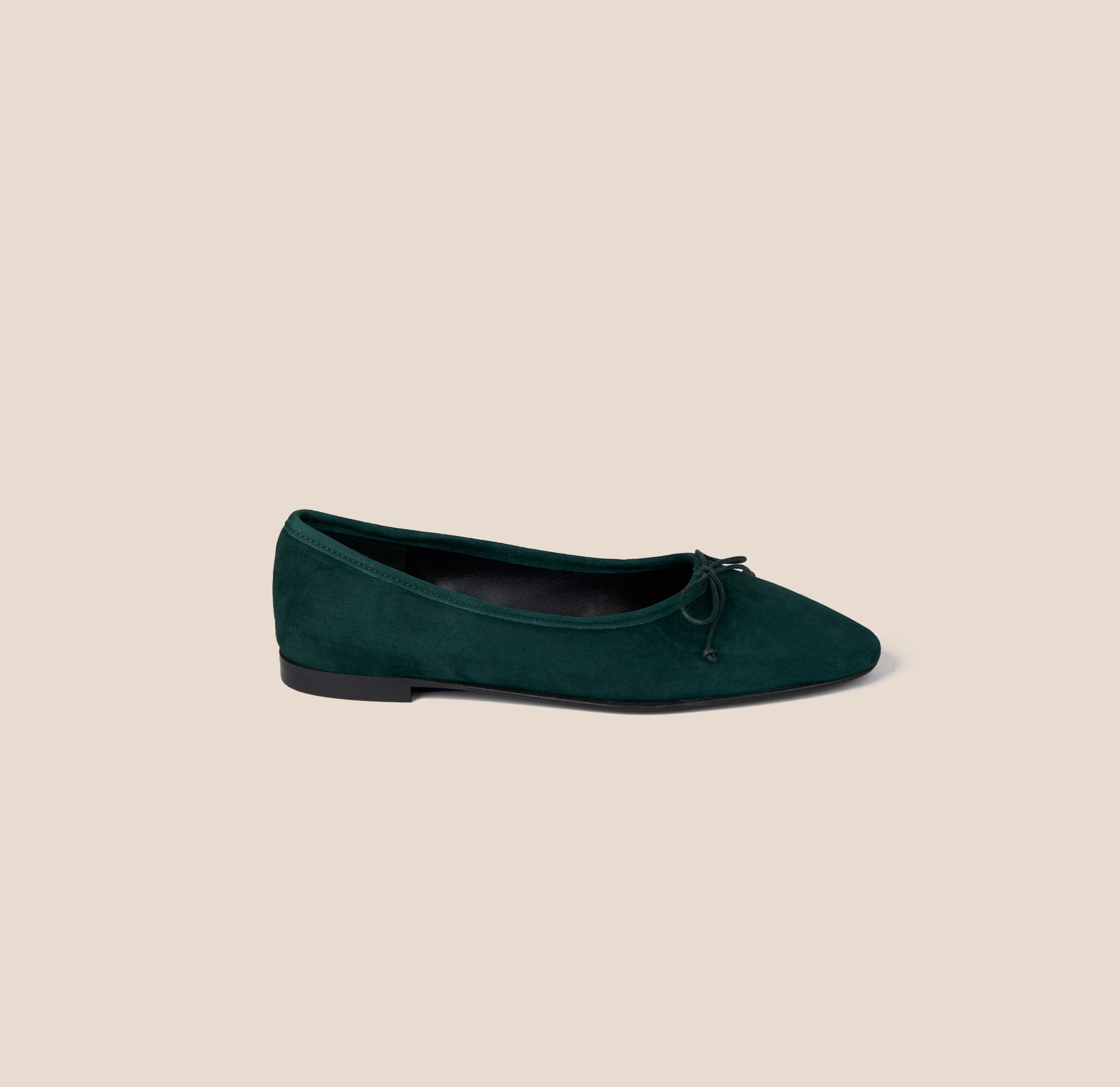 Como Ballet Flats in Forest Suede