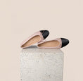 Load image into Gallery viewer, Como Rose Twill/Black Ballet Flats
