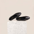 Load image into Gallery viewer, Como Ballet Flats in Black Rock Printed Suede
