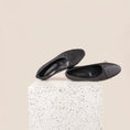 Load image into Gallery viewer, Como Italian Leather Ballet Flats in Black Rombus
