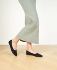 Load image into Gallery viewer, Black Suede Ballet Flats | A. Soliani

