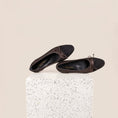 Load image into Gallery viewer, Como Ballet Flats in Bronze Links and Black Leather
