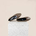 Load image into Gallery viewer, Como Italian Leather Flats in Dark Taupe

