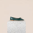 Load image into Gallery viewer, Como Italian Leather Ballet Flats in Forest Leather Side
