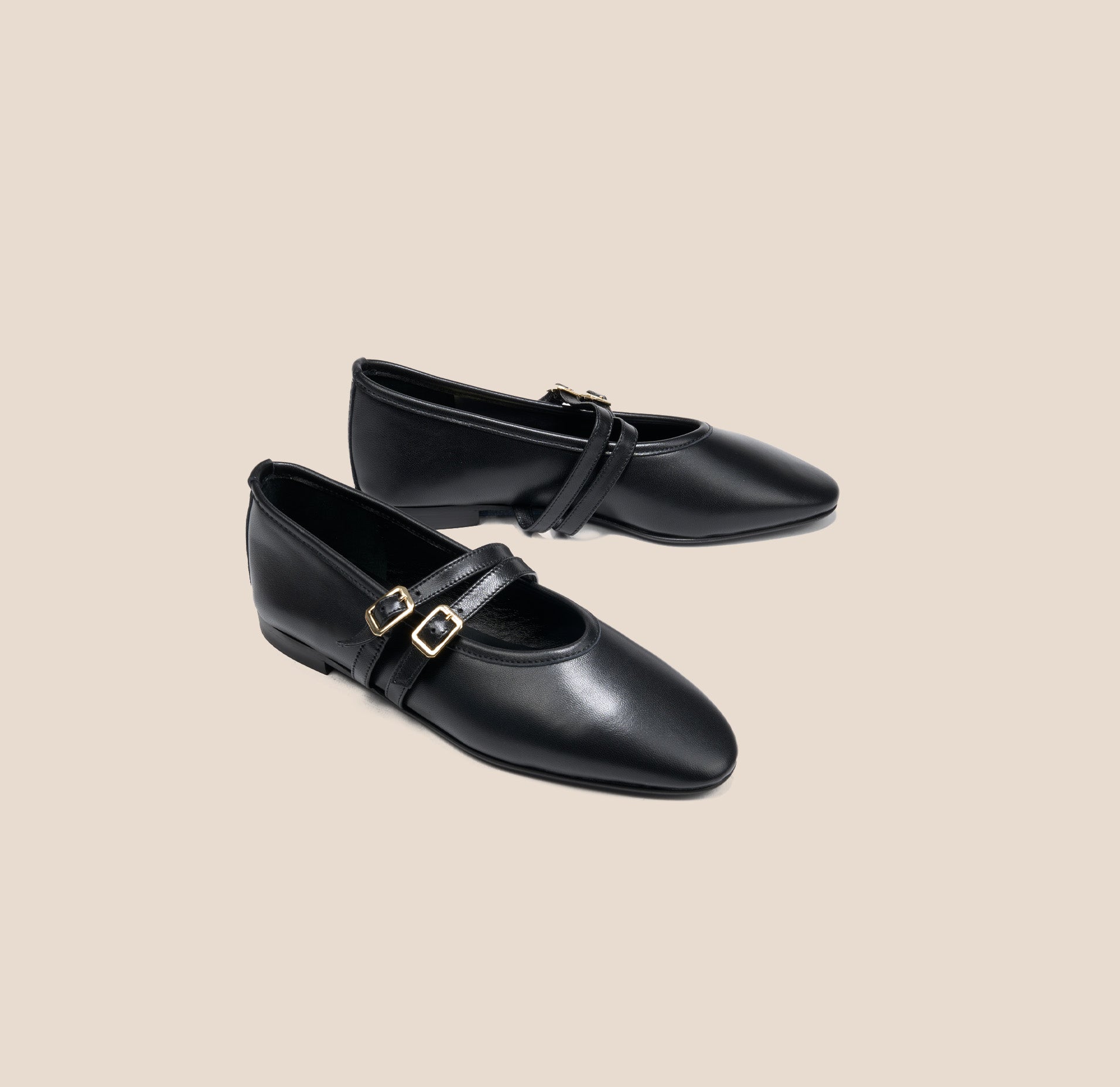 Cori 2 Buckle - Black Leather