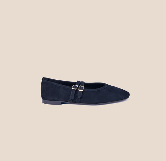 Cori 2 Buckle - Black Suede